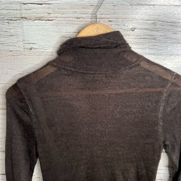 Desigual long freya sweater brown turtleneck floral size xs - Picture 6 of 8